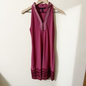 White House Black Market Womens Pink Dress Beading Size Small Summer